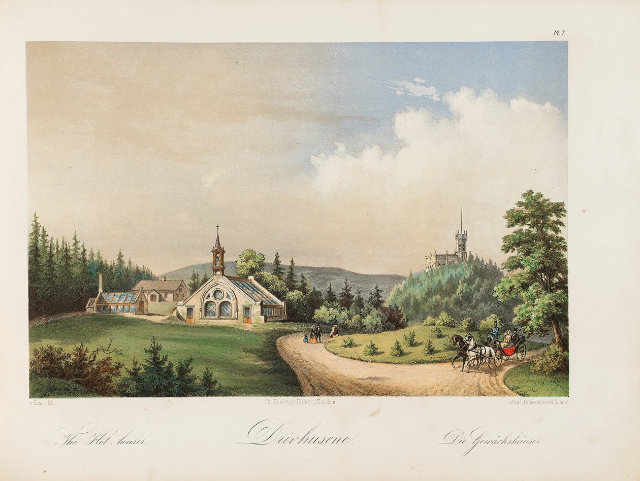 Oscarshal Hot-houses, 1852 af Wilhelm von Hanno