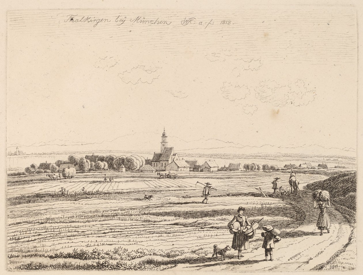 Thalkirchen af Wilhelm von Kobell