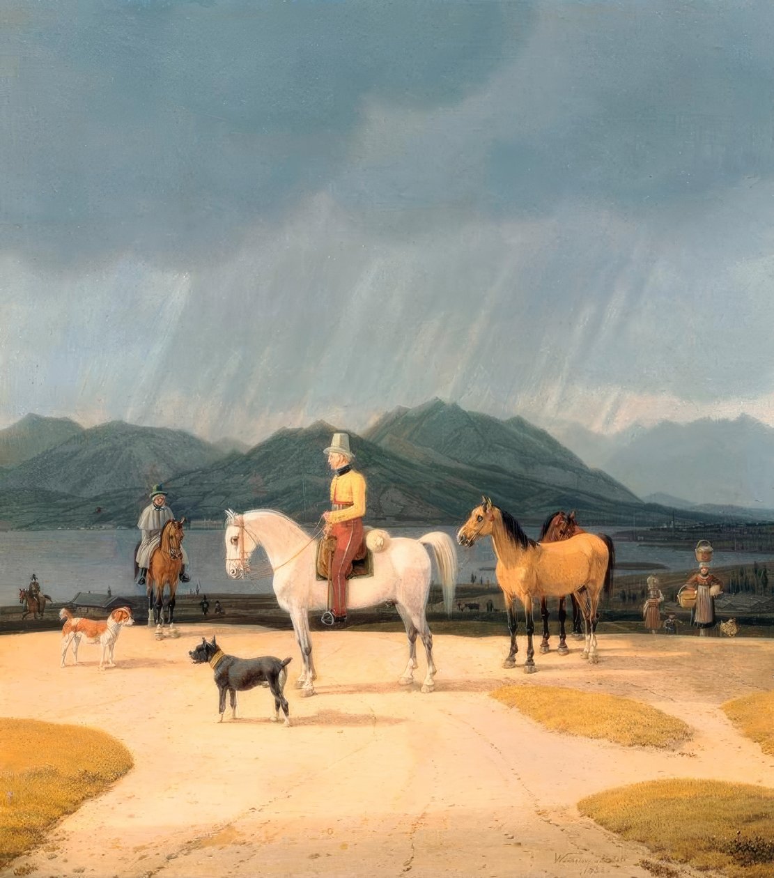 W. v. Kobell, rytter ved Tegernsee af Wilhelm von Kobell