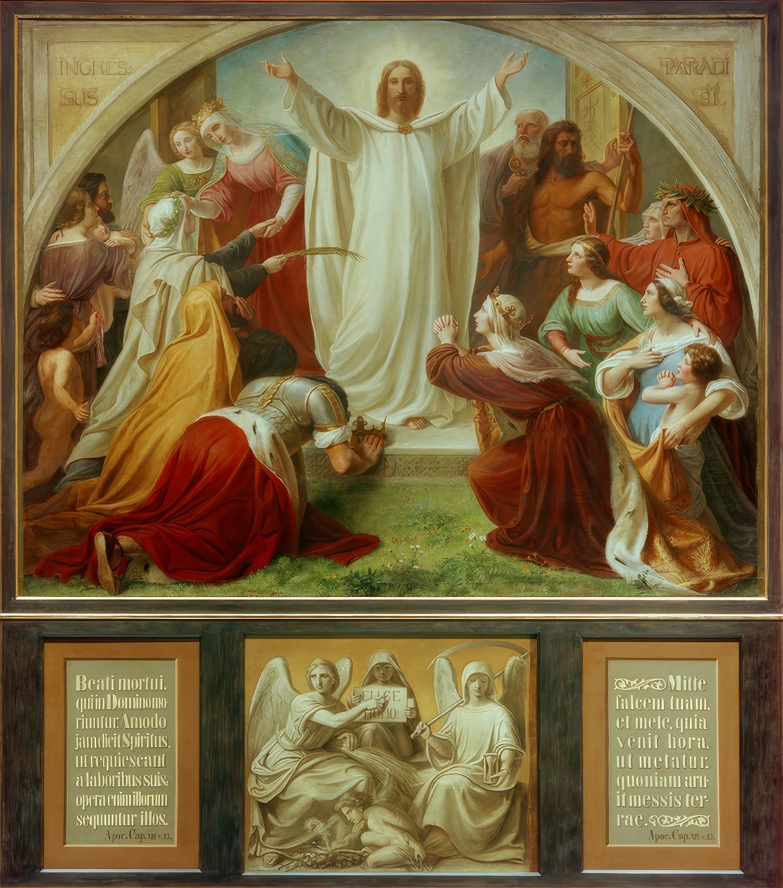 W. von Schadow, Paradise (himlen) / centralt panel, triptykon, af Friedrich Wilhelm von Schadow