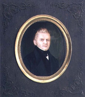 Portræt af Alexander Muravyov, ca. 1840 (akvarel og gouache) af Wilhelmina Feodorovna Gebhard