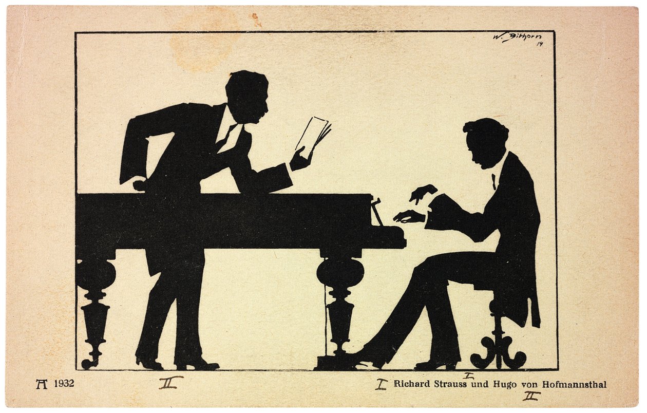 Hugo von Hofmannsthal 1874-1929 og Richard Strauss 1864-1949, 1914. af Wilhem Bithorn