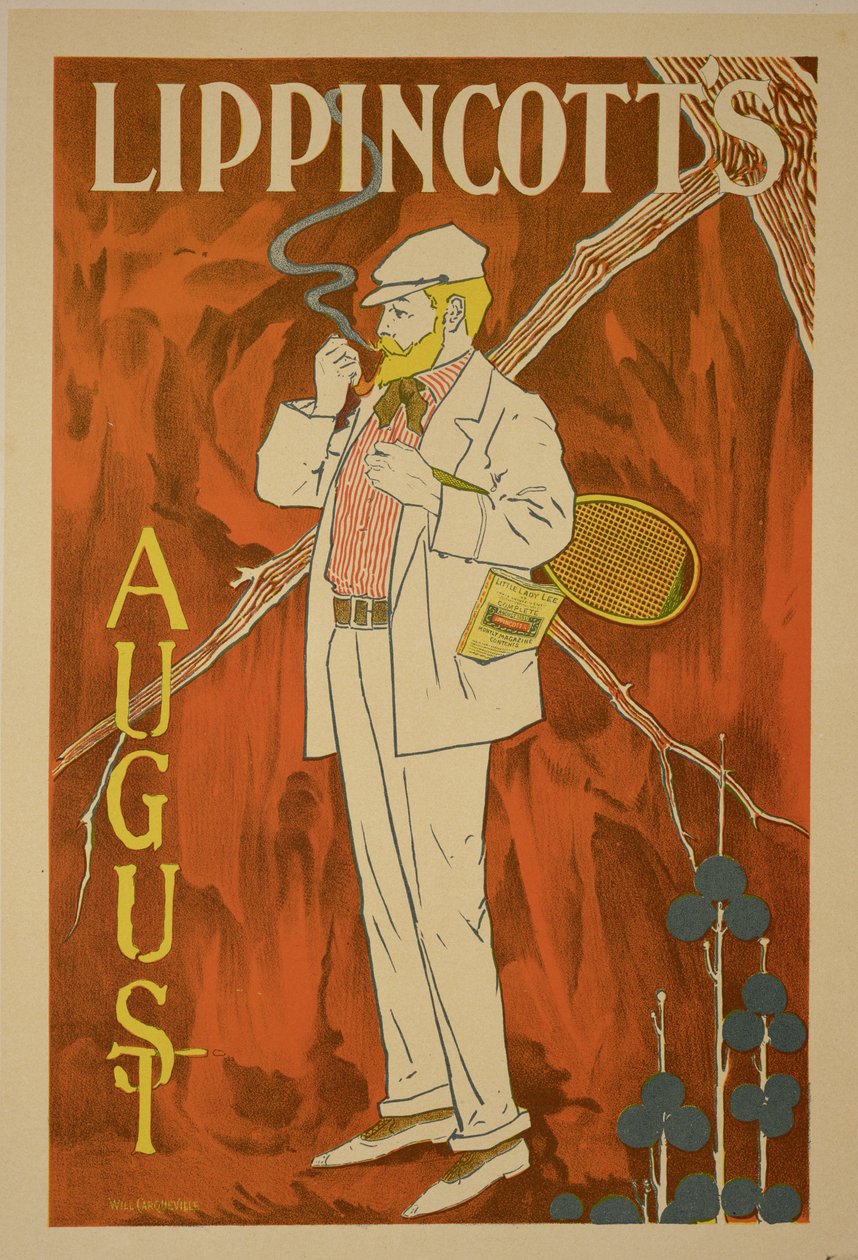 Gengivelse af en plakat, der reklamerer for augustudgaven af 