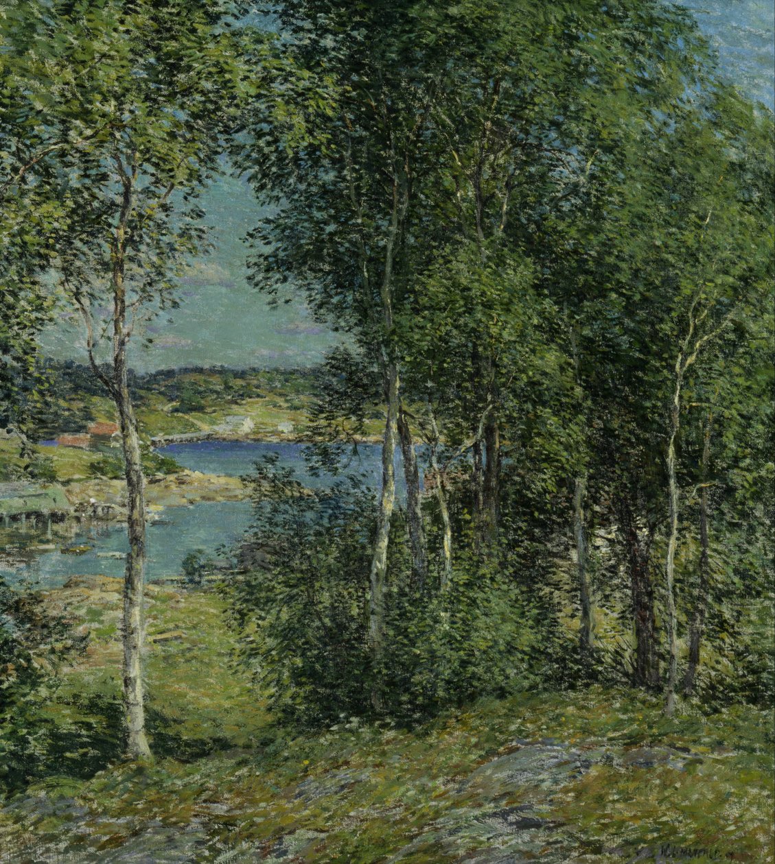 En familie af birke af Willard Leroy Metcalf