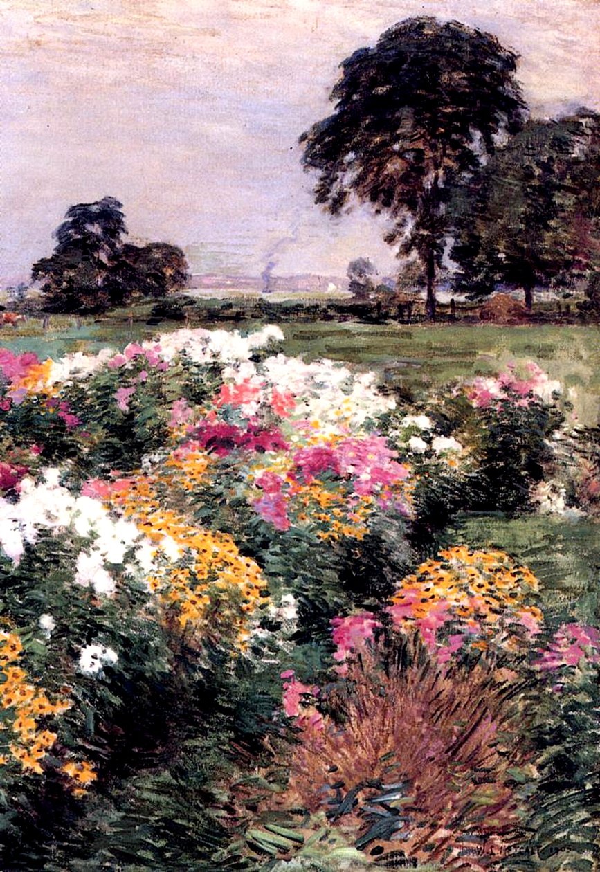 En udstilling af blomster, 1903 af Willard Leroy Metcalf