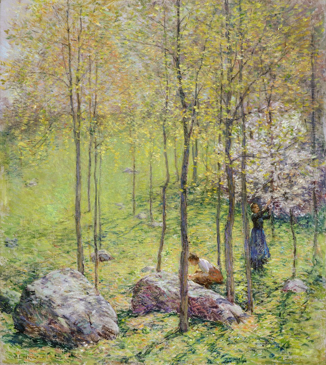 Kornelblomster, 1906 af Willard Leroy Metcalf