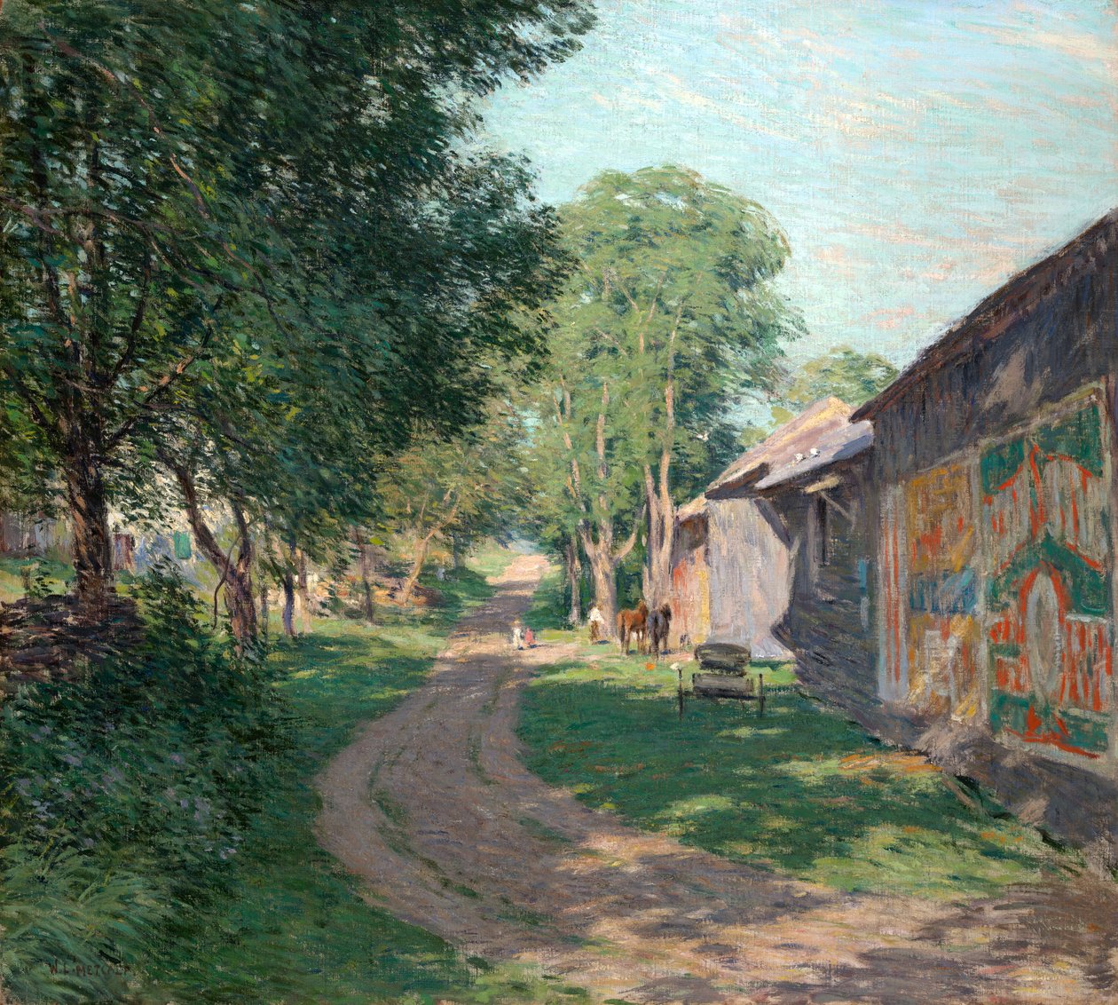 Midsommerskygger af Willard Leroy Metcalf
