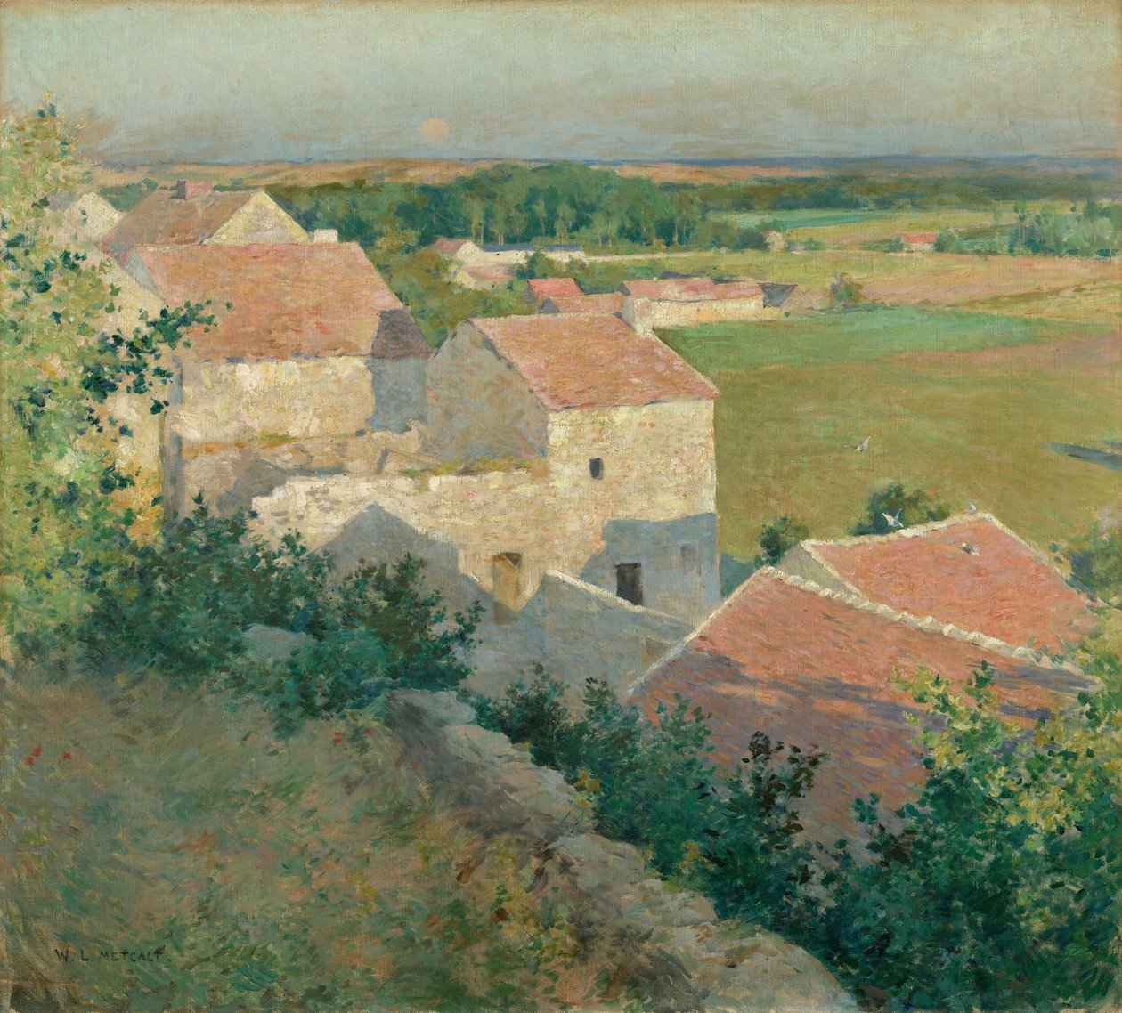 Midsommerskumring, ca. 1890 (olie på lærred) af Willard Leroy Metcalf