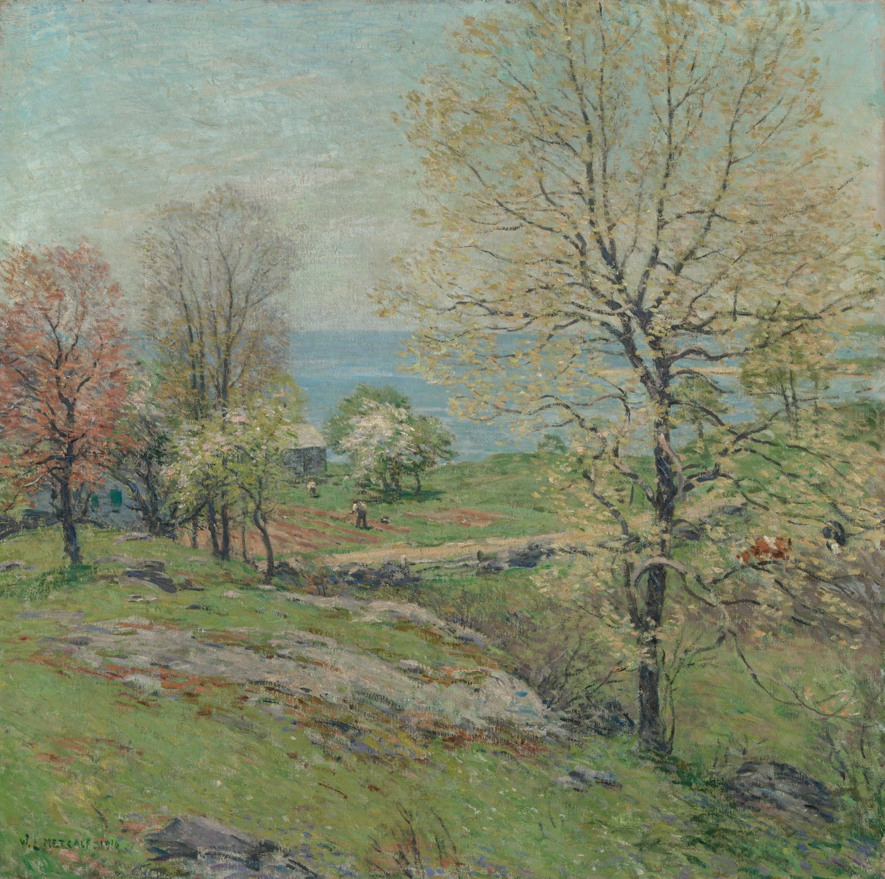 The Budding Oak, 1916. af Willard Leroy Metcalf