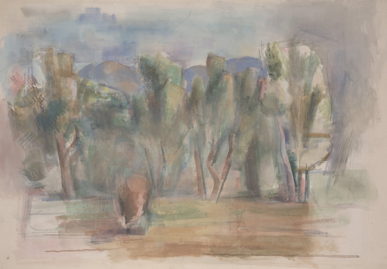 Studie (akvarel på papir) af Willard Nash
