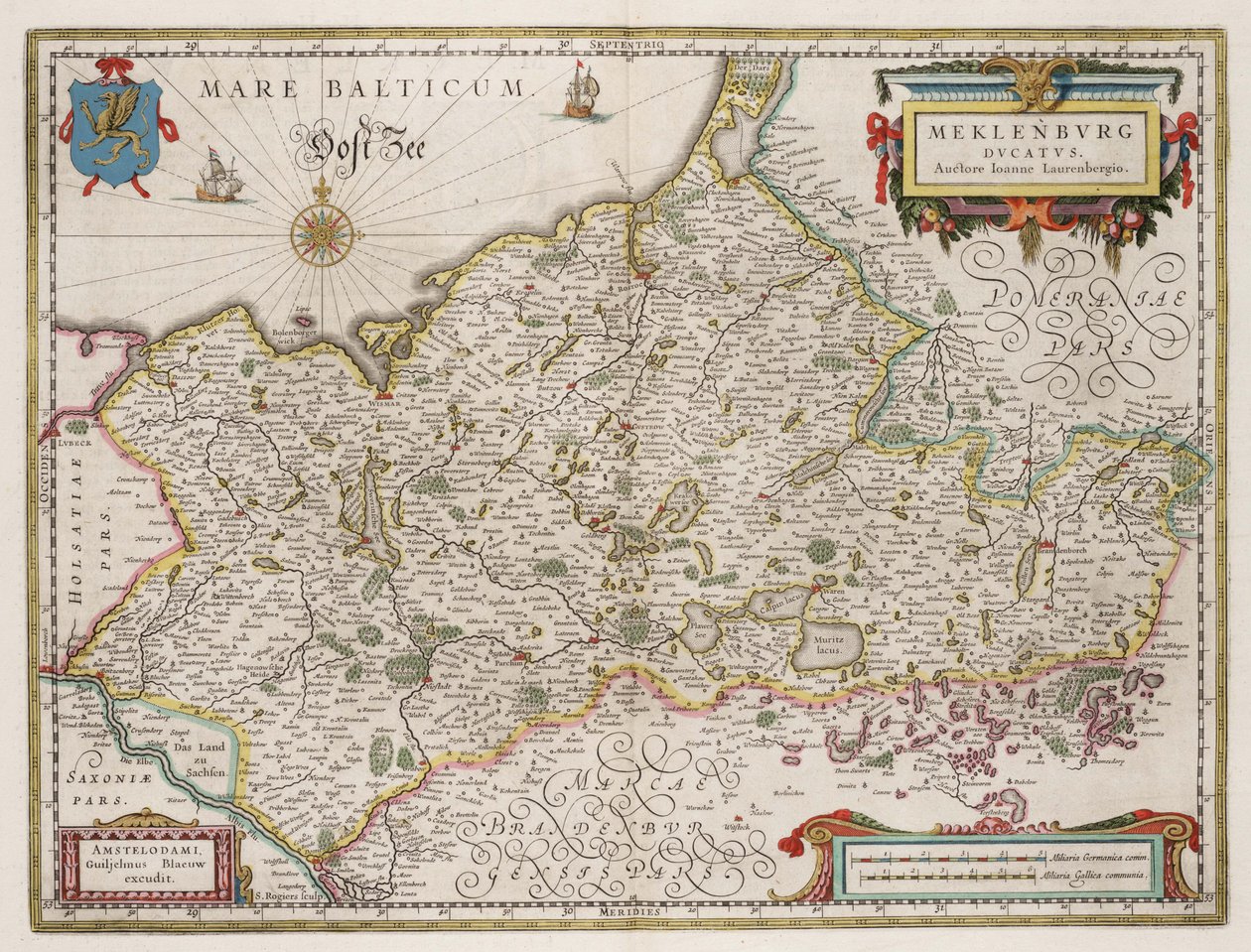 Hertugdømmet Mecklenburg af Willem Janszoon Blaeu