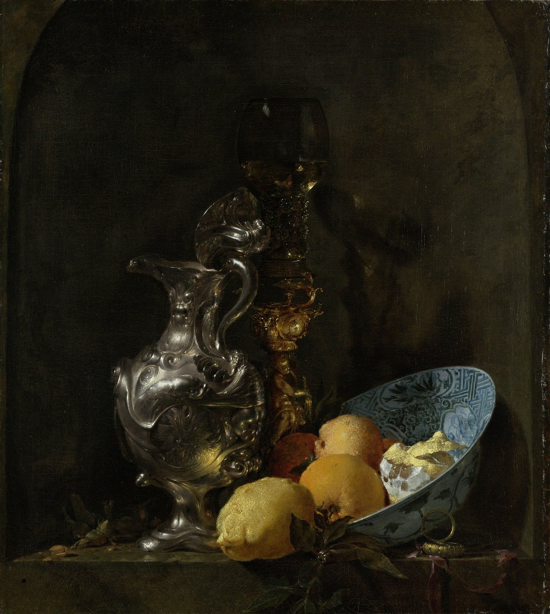 Stilleben med sølvfår, ca.1655-60 af Willem Kalf
