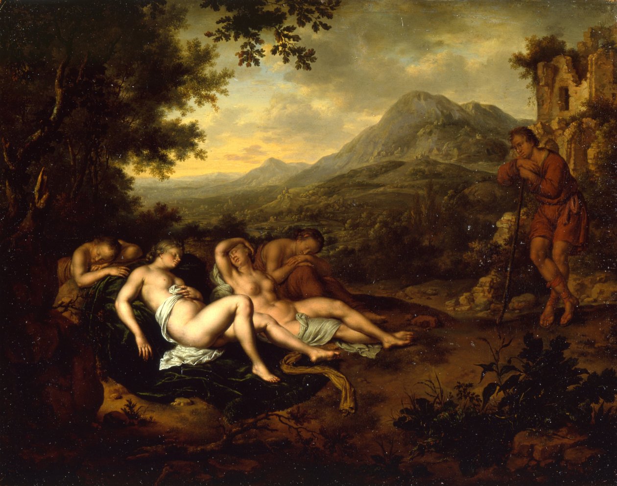 Cimon og Iphigenia Panel af Willem Van Mieris