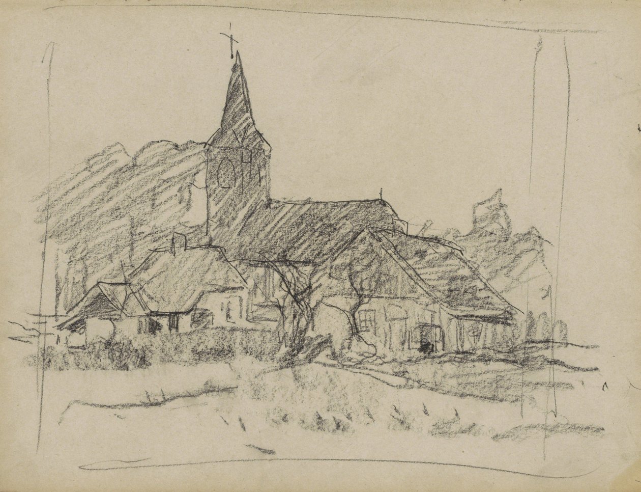 Udsigt over Diepenheim med Johanneskirken af Willem Arnoldus Witsen