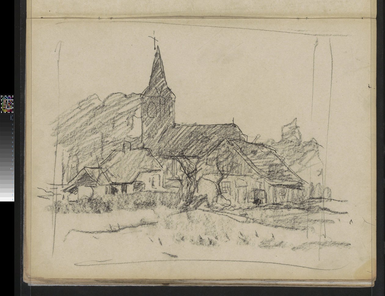 Udsigt over Diepenheim med Johanneskerk, Willem Witsen af Willem Arnoldus Witsen