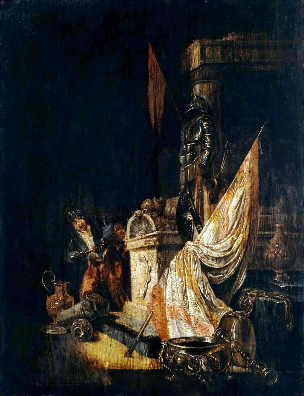 Røver ved Marmorsarkofagen (Vanitas Allegory) af Willem de Poorter