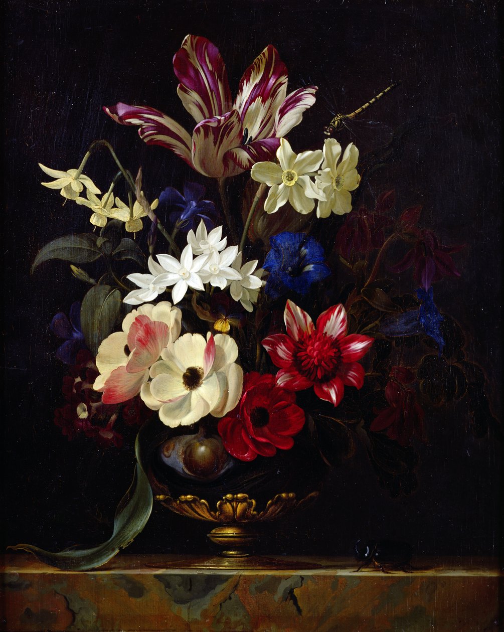 Stilleben med blomster af Willem van Aelst