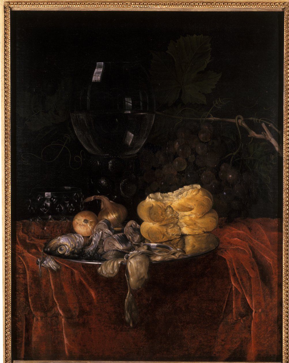 Stilleben med sild af Willem van Aelst