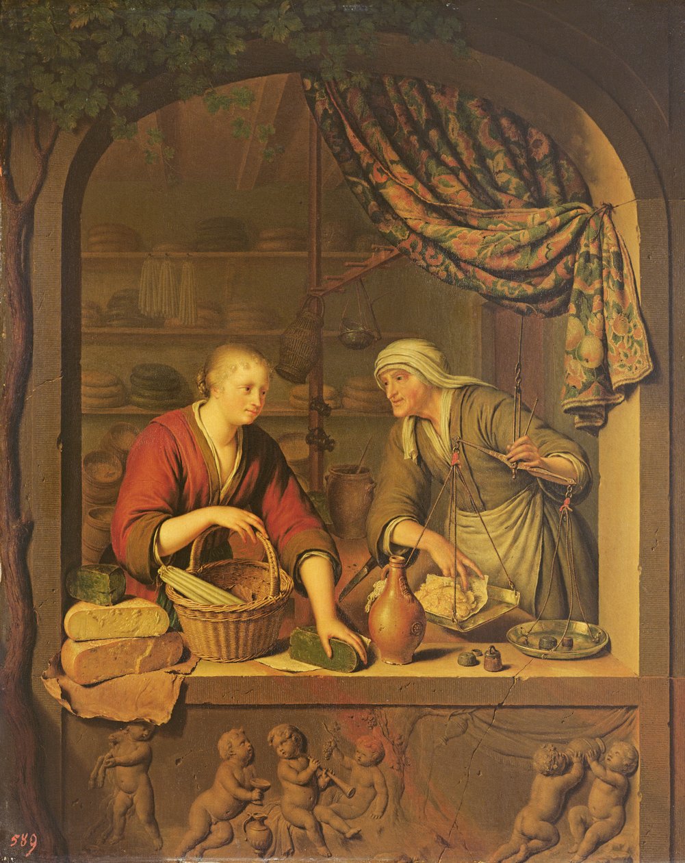 Butikken, 1705 af Willem Van Mieris