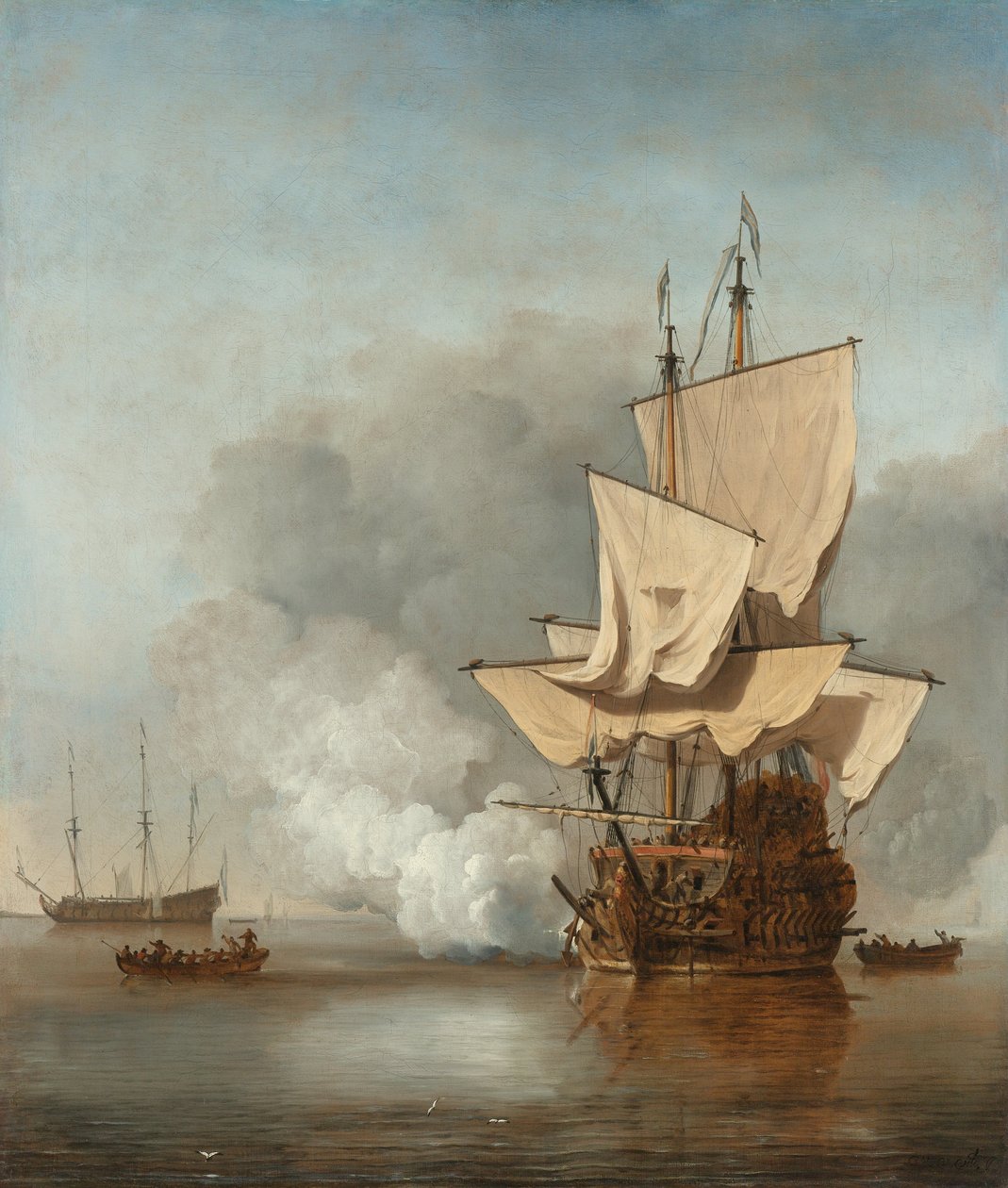 kanonskuddet af Willem van de Velde the Younger