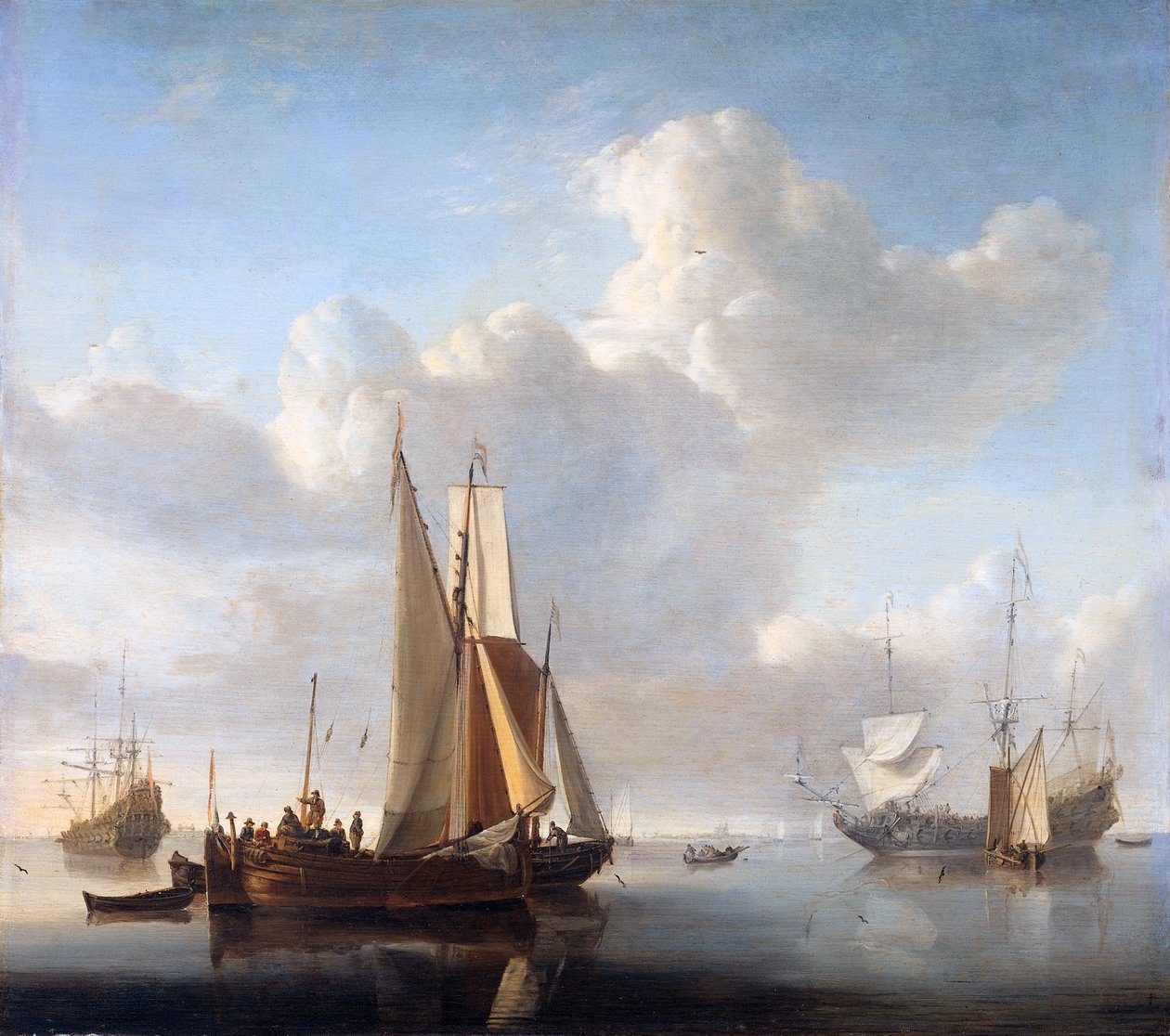 Skibe ud for kysten af Willem van de Velde the Younger