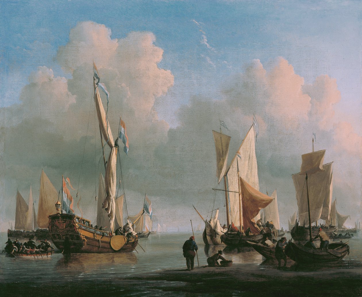 Skibe ud for kysten af Willem van de Velde the Younger
