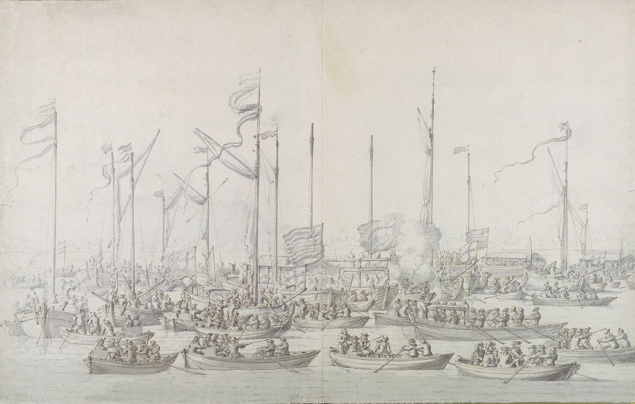 Fest på Themsen nær Whitehall, efter James II