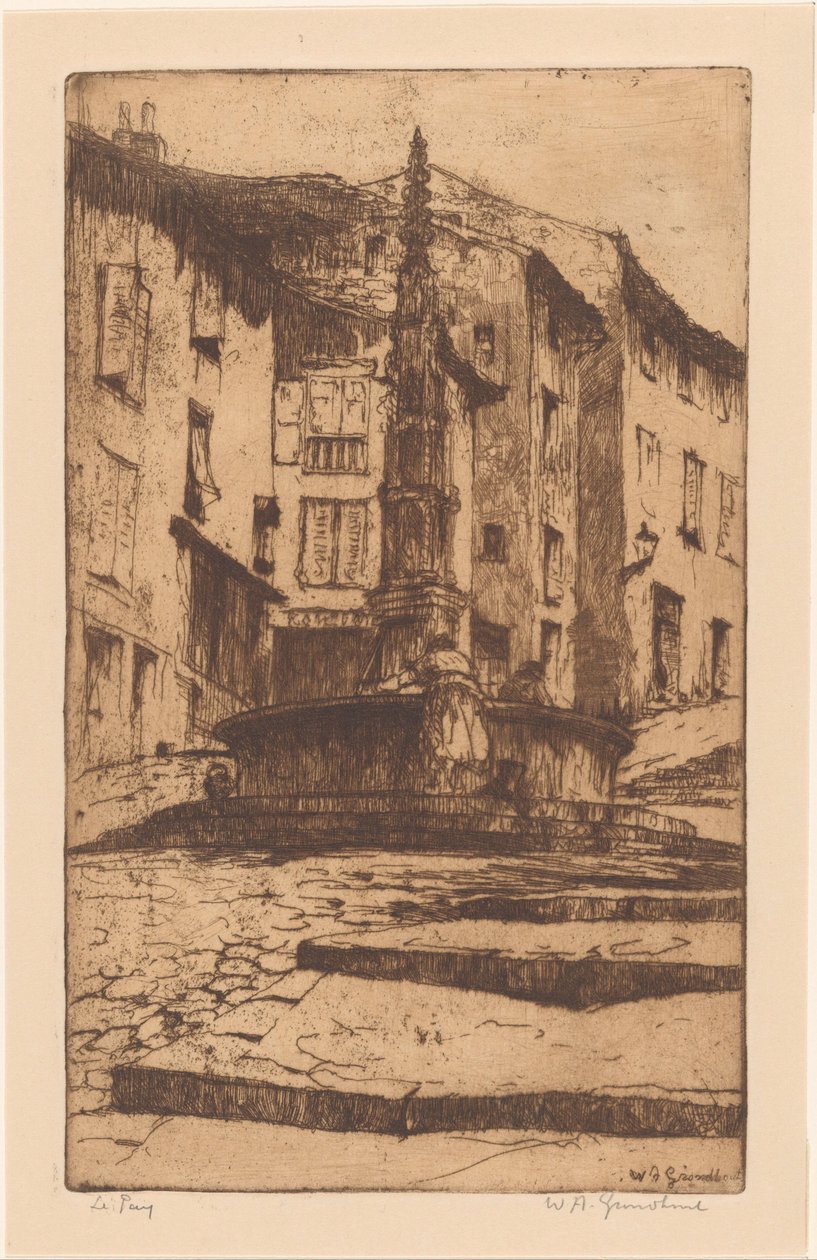 Le Puy (original titel på objekt) af Willem Adrianus Grondhout (signed by artist)