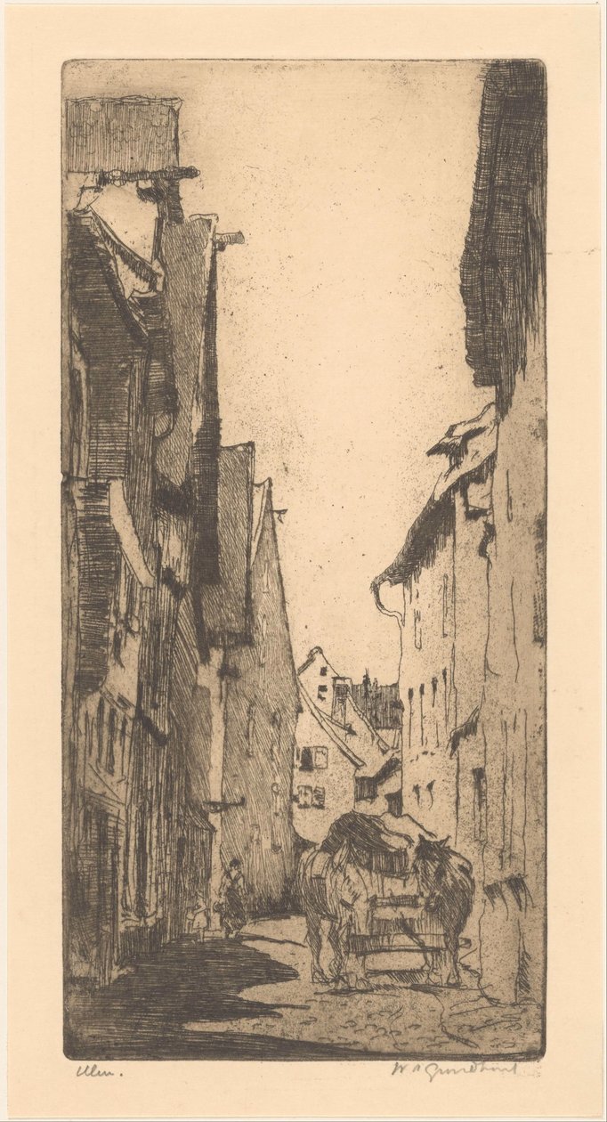 Ulm (original titel på objekt) af Willem Adrianus Grondhout (signed by artist)