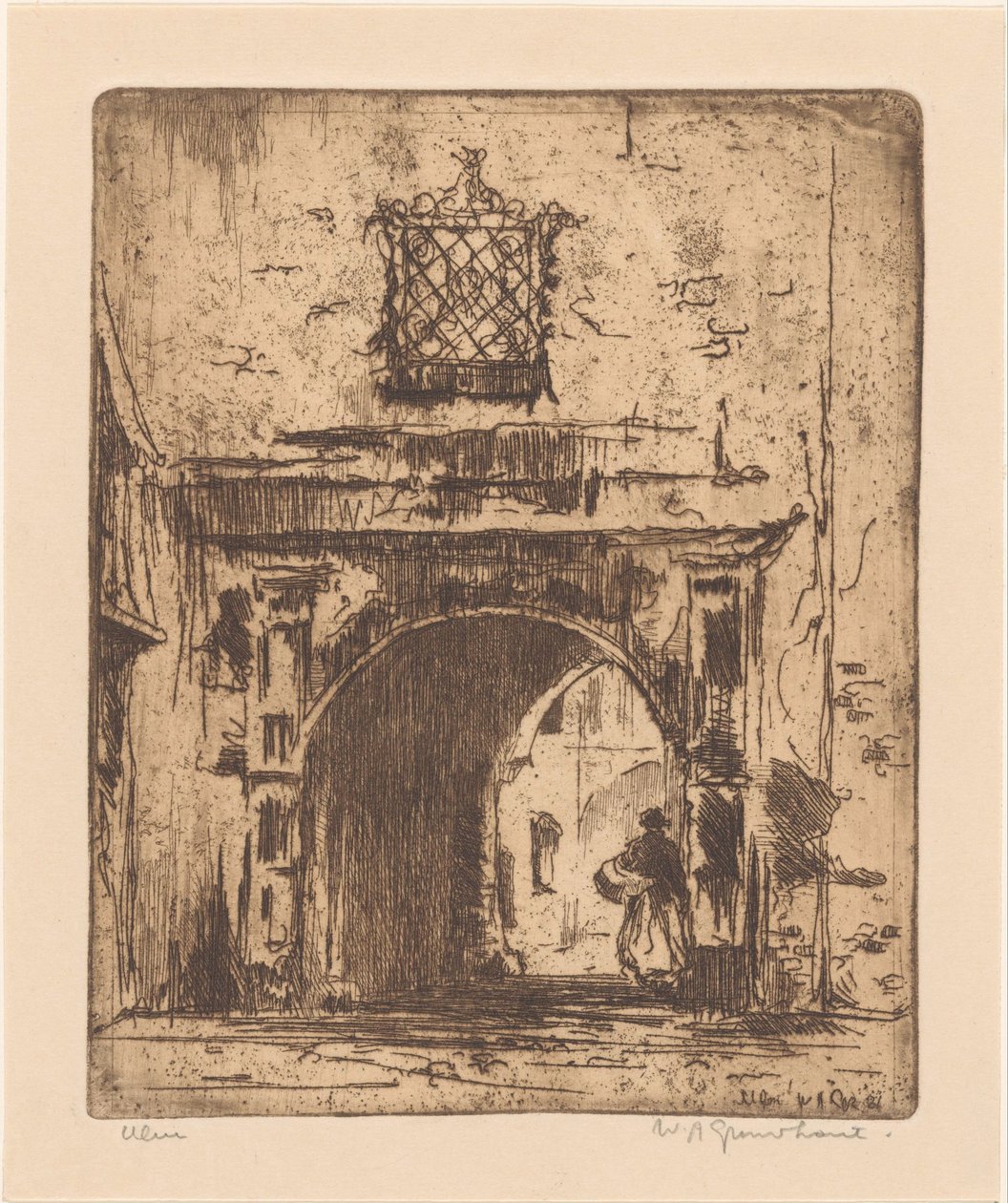 Ulm (original titel på objekt) af Willem Adrianus Grondhout (signed by artist)