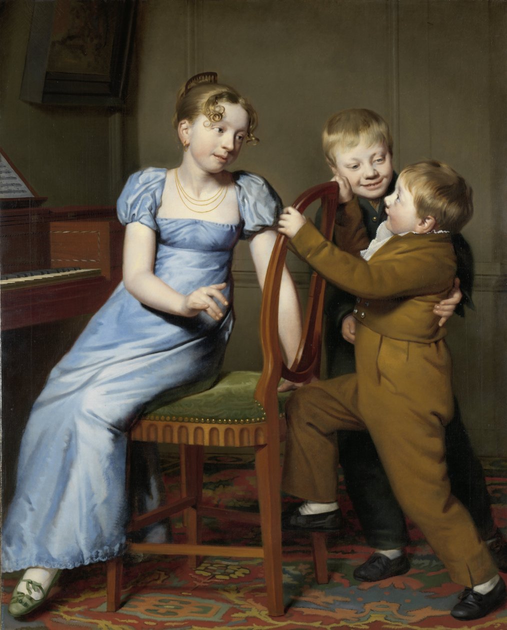 Klaverøvelse afbrudt, 1813 af Willem Bartel van der Kooi  