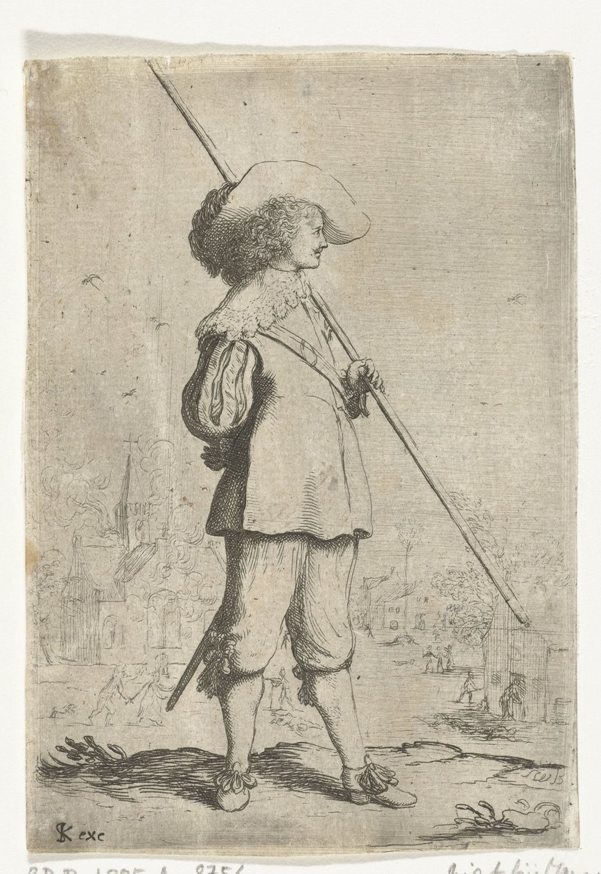 stående soldat af Willem Basse (attributed to)