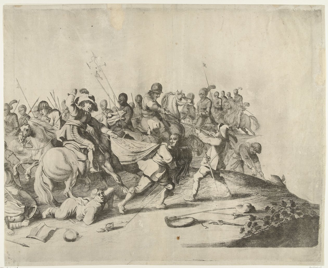 Kamp mellem ryttere og fodsoldater af Willem Basse