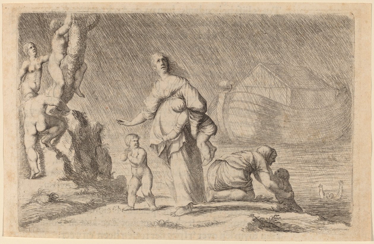 Noas ark og syndfloden, 1634. af Willem Basse