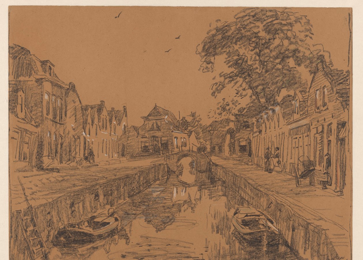 Kanal med gamle huse af Willem Bastiaan Tholen