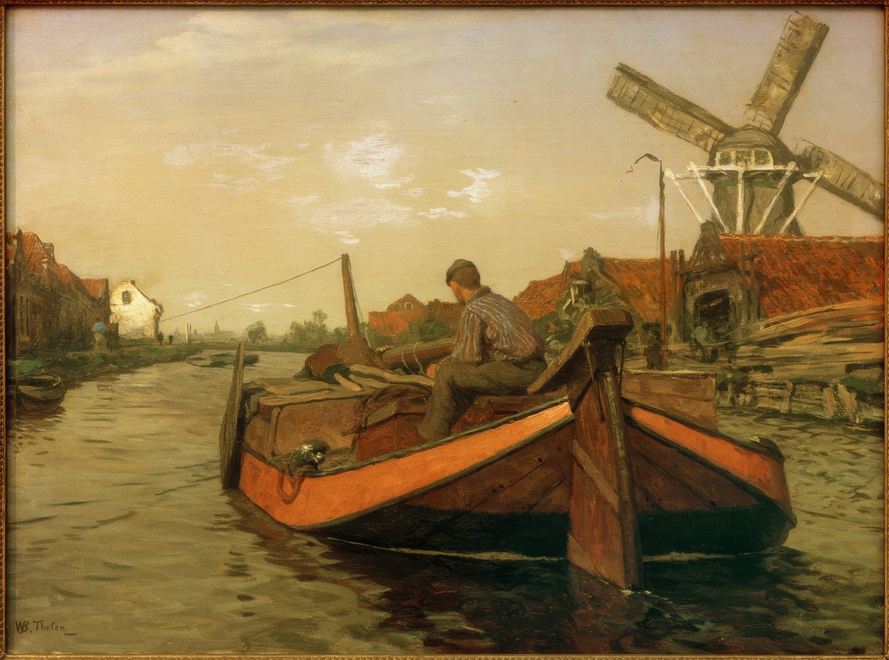 Trekking pram i kanalen af Willem Bastiaan Tholen