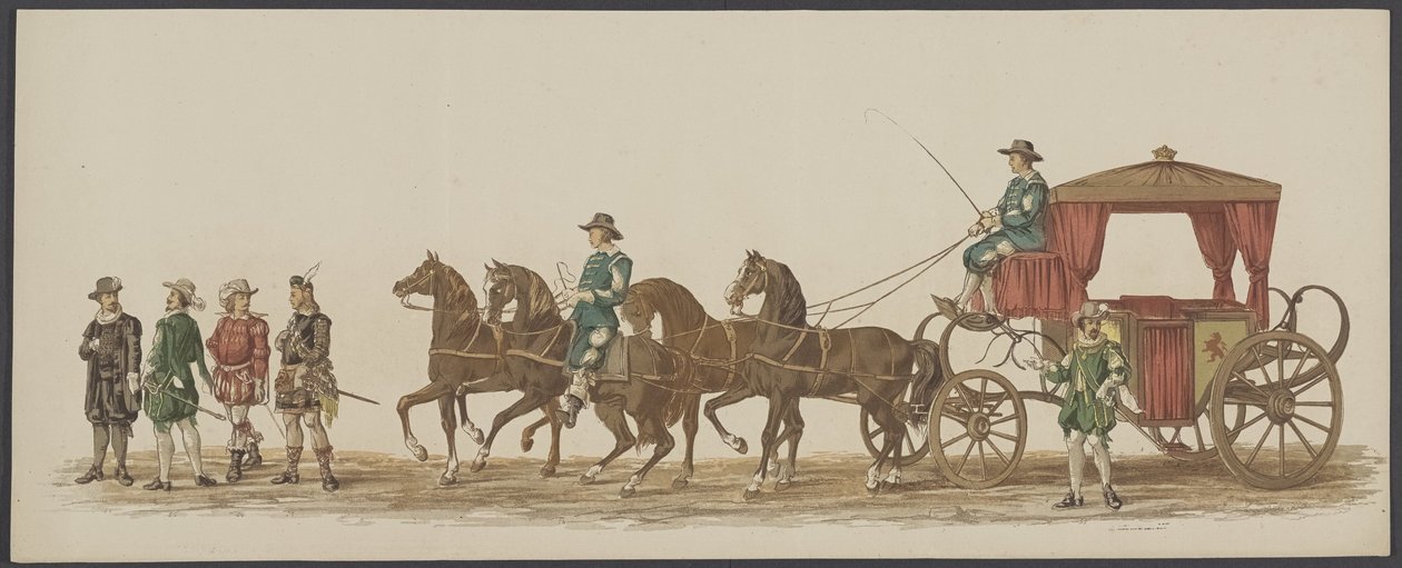 Delft parade af 1862, fjerde og femte gruppe Fjerde Lustrum af Royal Academy i Delft - Ao. 1862 - Costumed Optogt (serietitel på objekt) af Willem Bernardus IJzerdraat