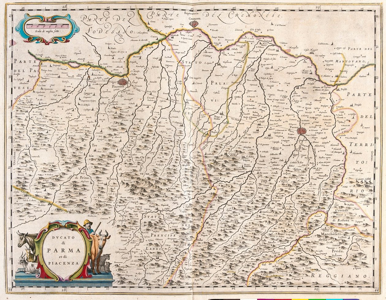 Byerne Parma og Piacenza, Italien, i 