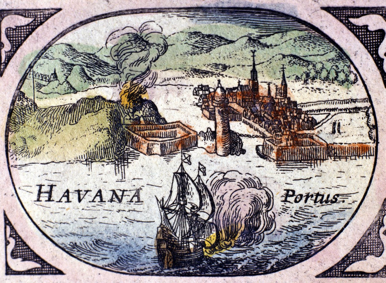 Havana, baseret på William Blaeus Atlas af Willem Blaeu