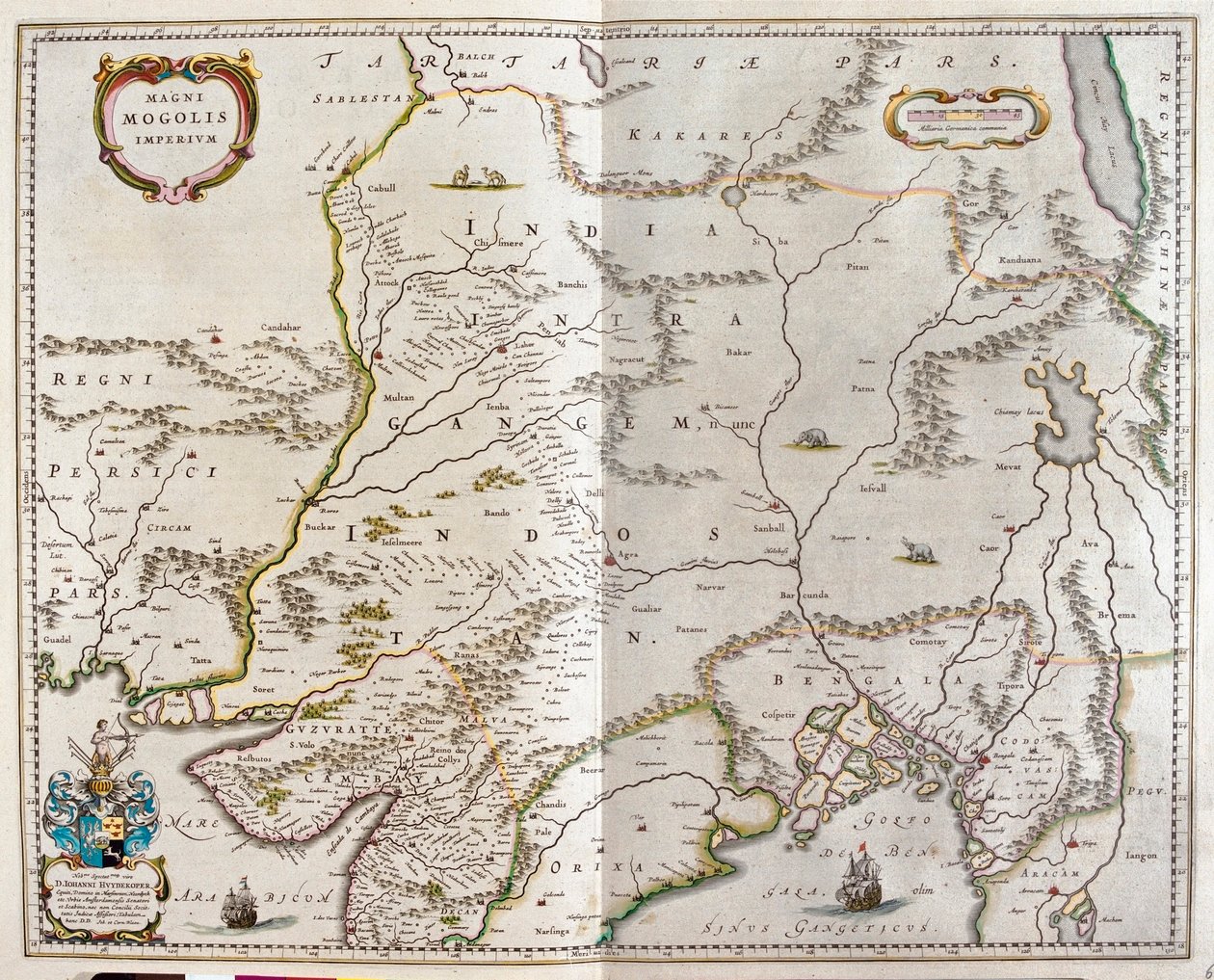 Iran gennem Tibet og det nordlige Indien til Burma, i 