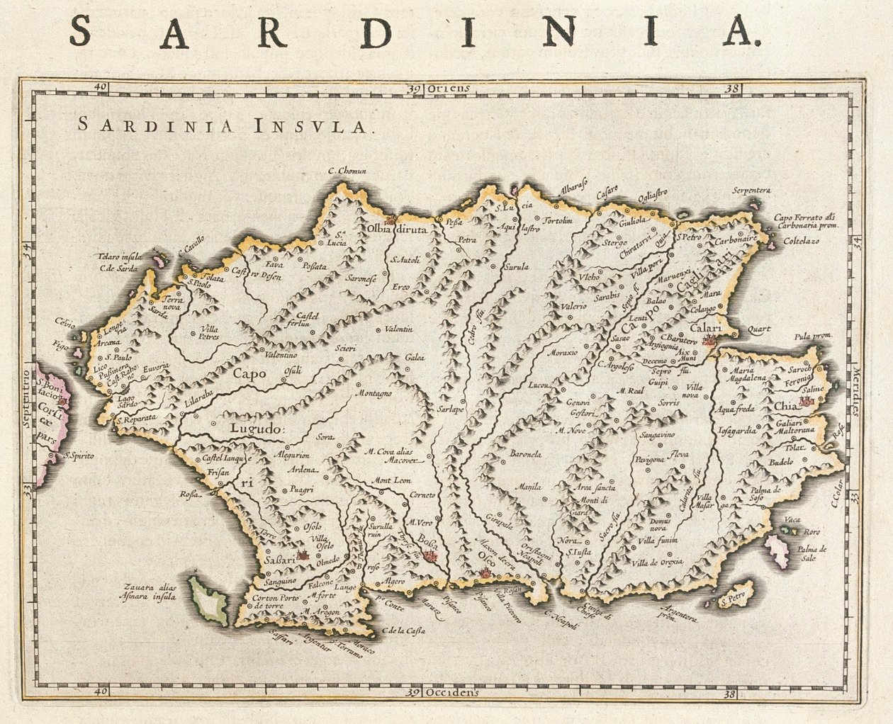 Øen Sardinien, Italien, i 