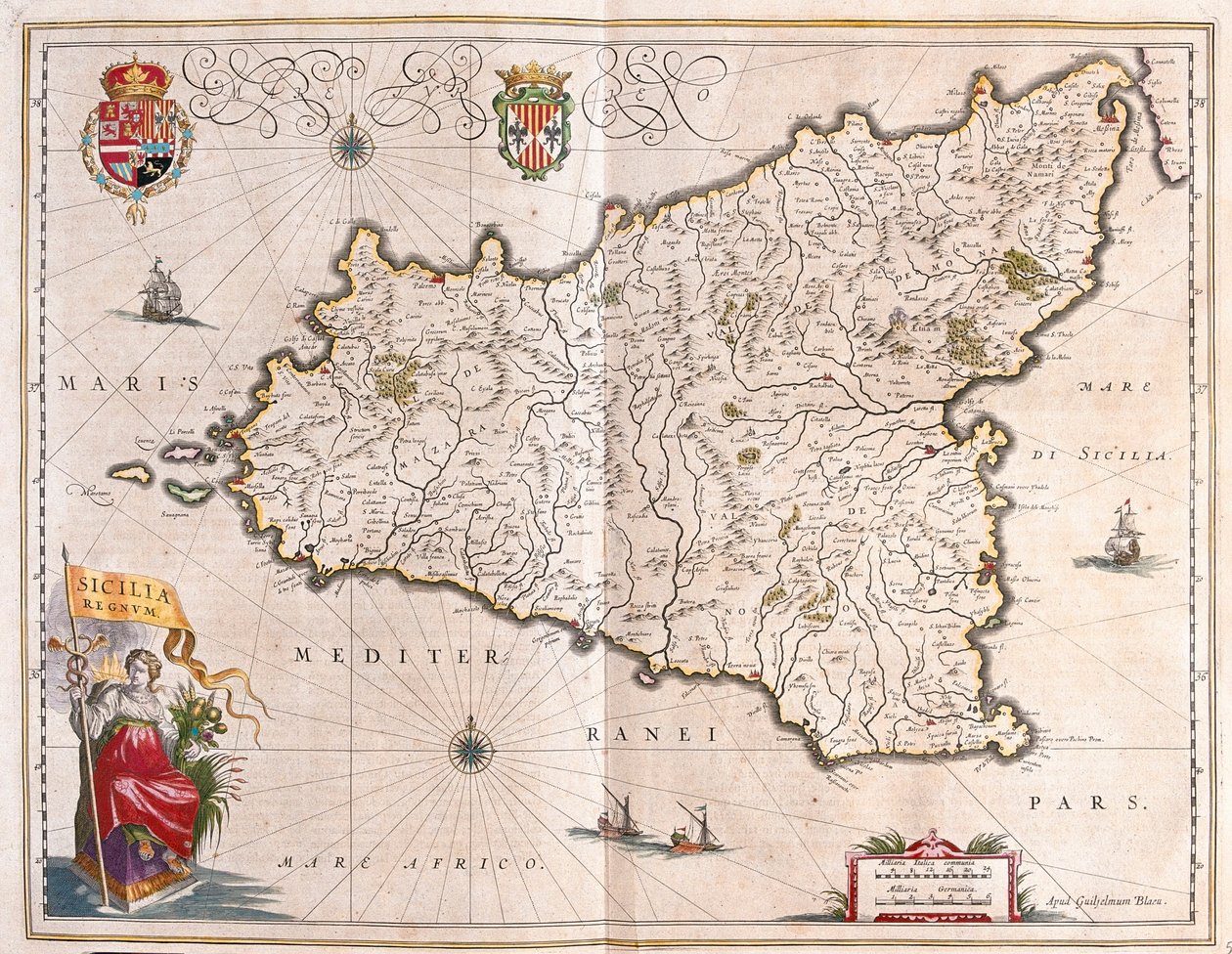 Øen Sicilien, Italien, i 