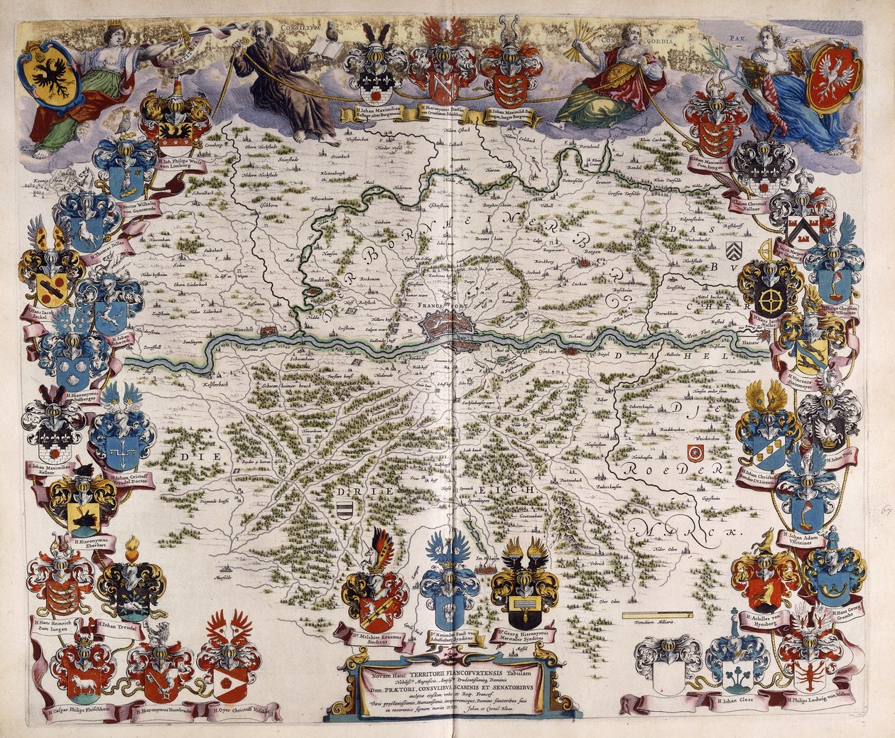 Kort over Tyskland, ca. 1644-1645 af Willem Blaeu