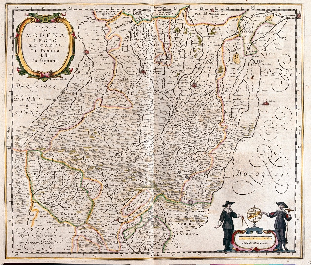 Modena, Reggio Emilia, Carpi, den sidste del af Garfagnana, Italien, i 