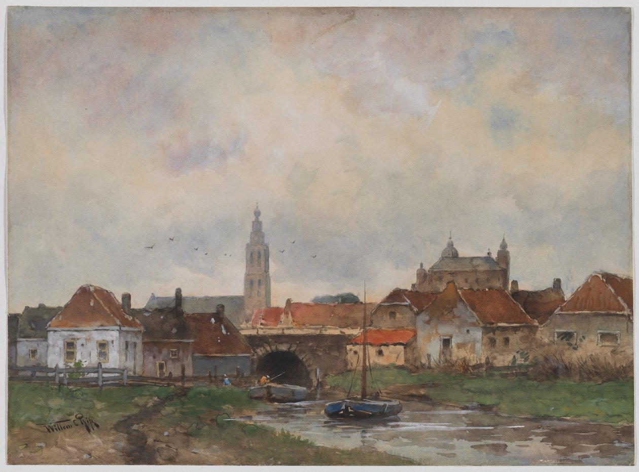 Øvre Sluse ved Steenbergen, 1800-tallet. af Willem C Rik
