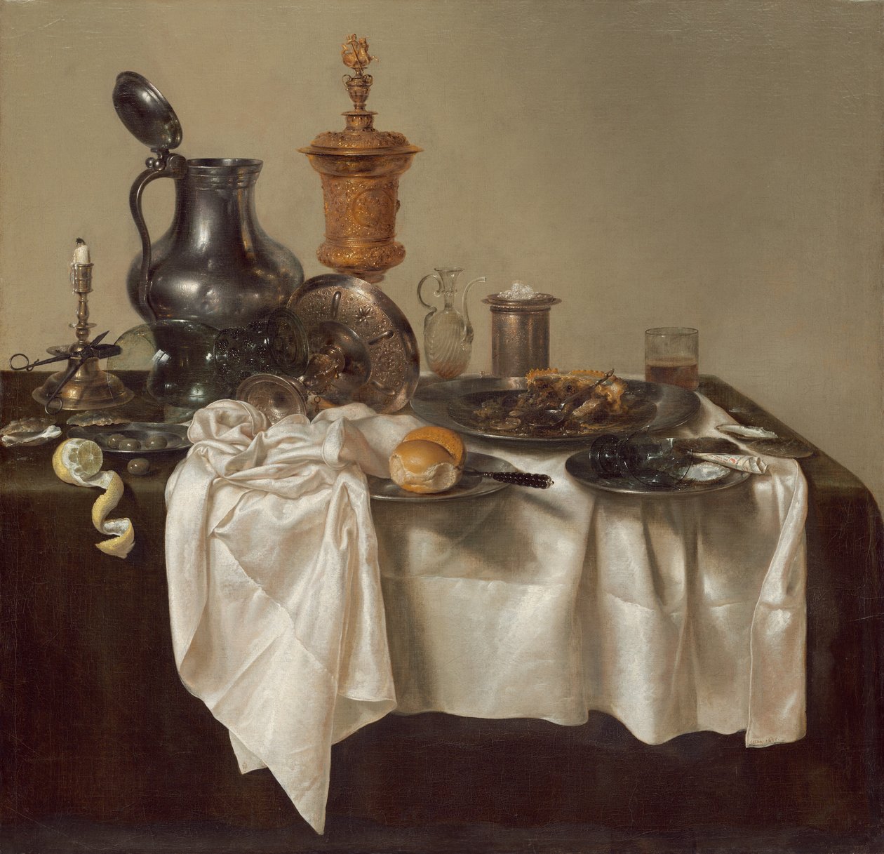Banketstykke med hakketærte af Willem Claesz. Heda
