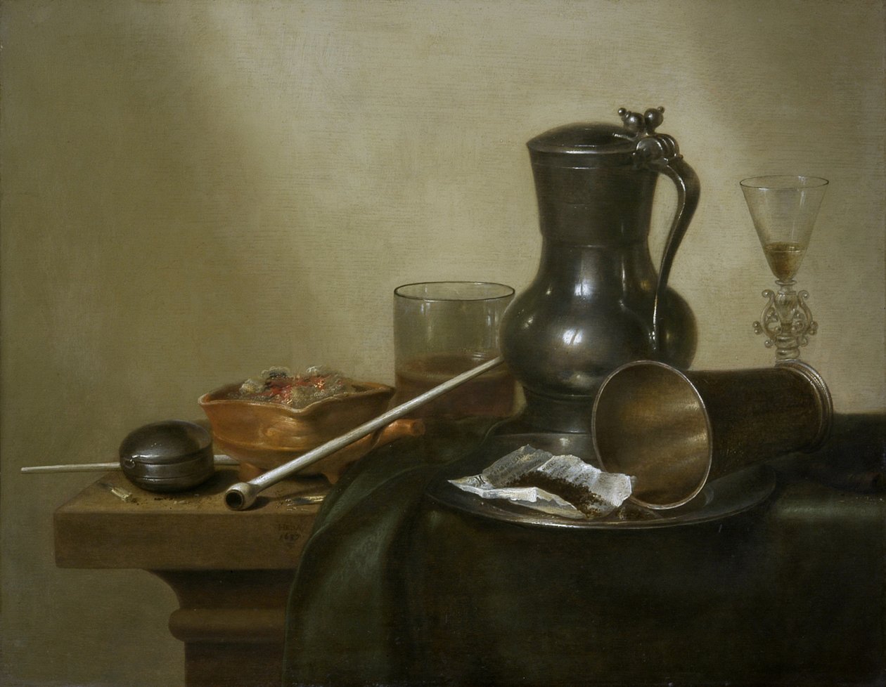 Tobaksstilleben, 1637 af Willem Claesz. Heda