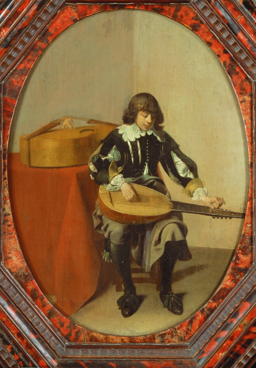 Den unge musiker ... (maleri på lærred) af Willem Cornelisz Duyster