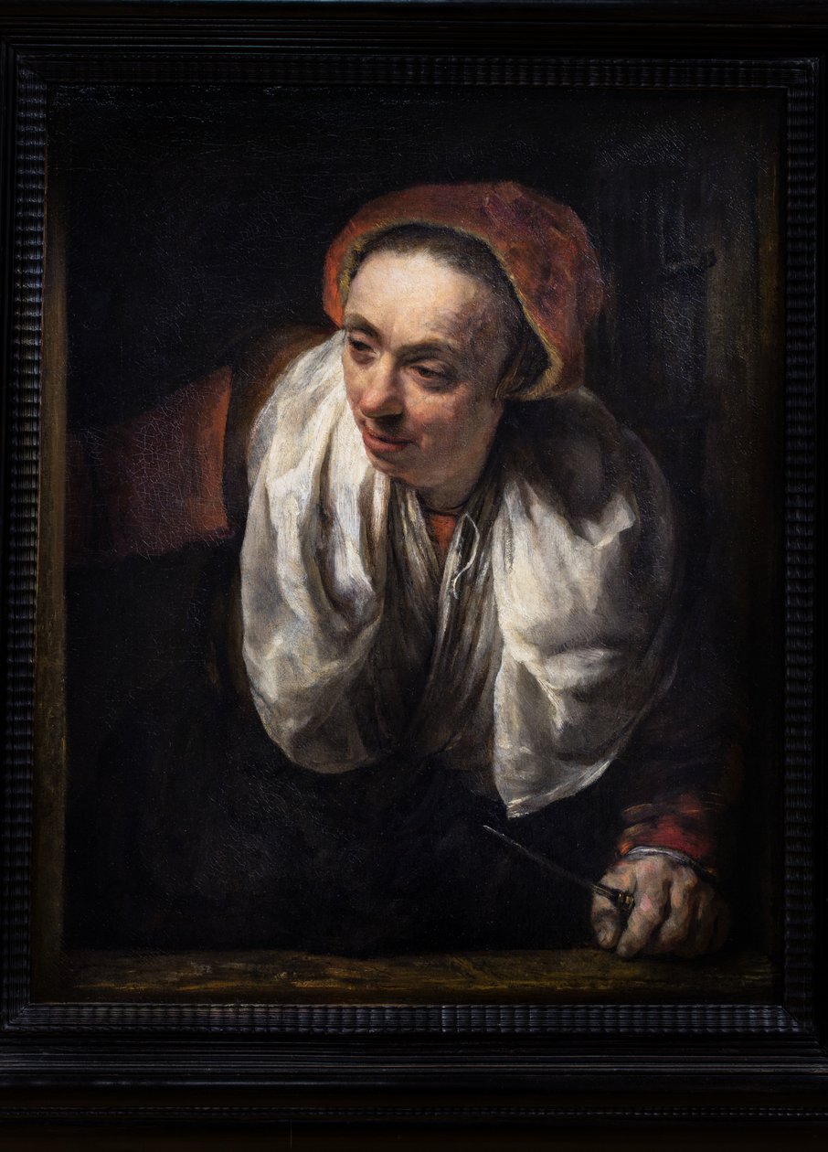 Gammel kvinde ved sit vindue af Willem Drost