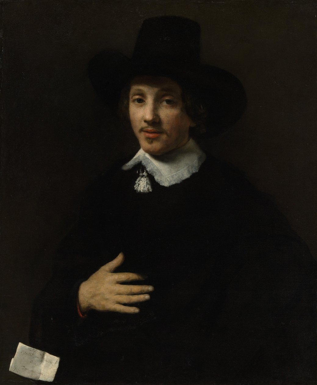 Portræt af en mand Selvportræt, 1653 eller 1655. af Willem Drost